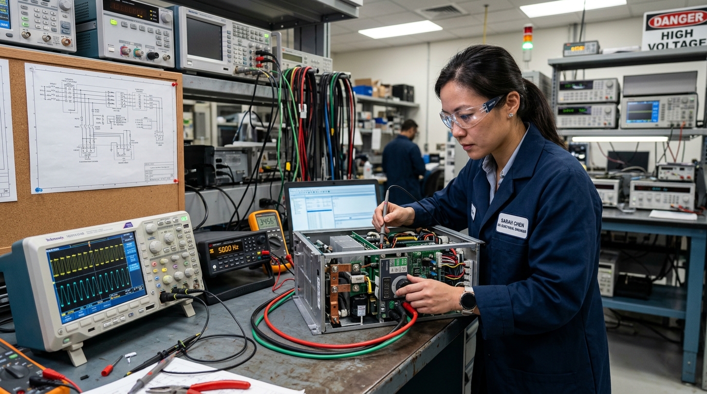 Electrical Engineer on the job — illustrative